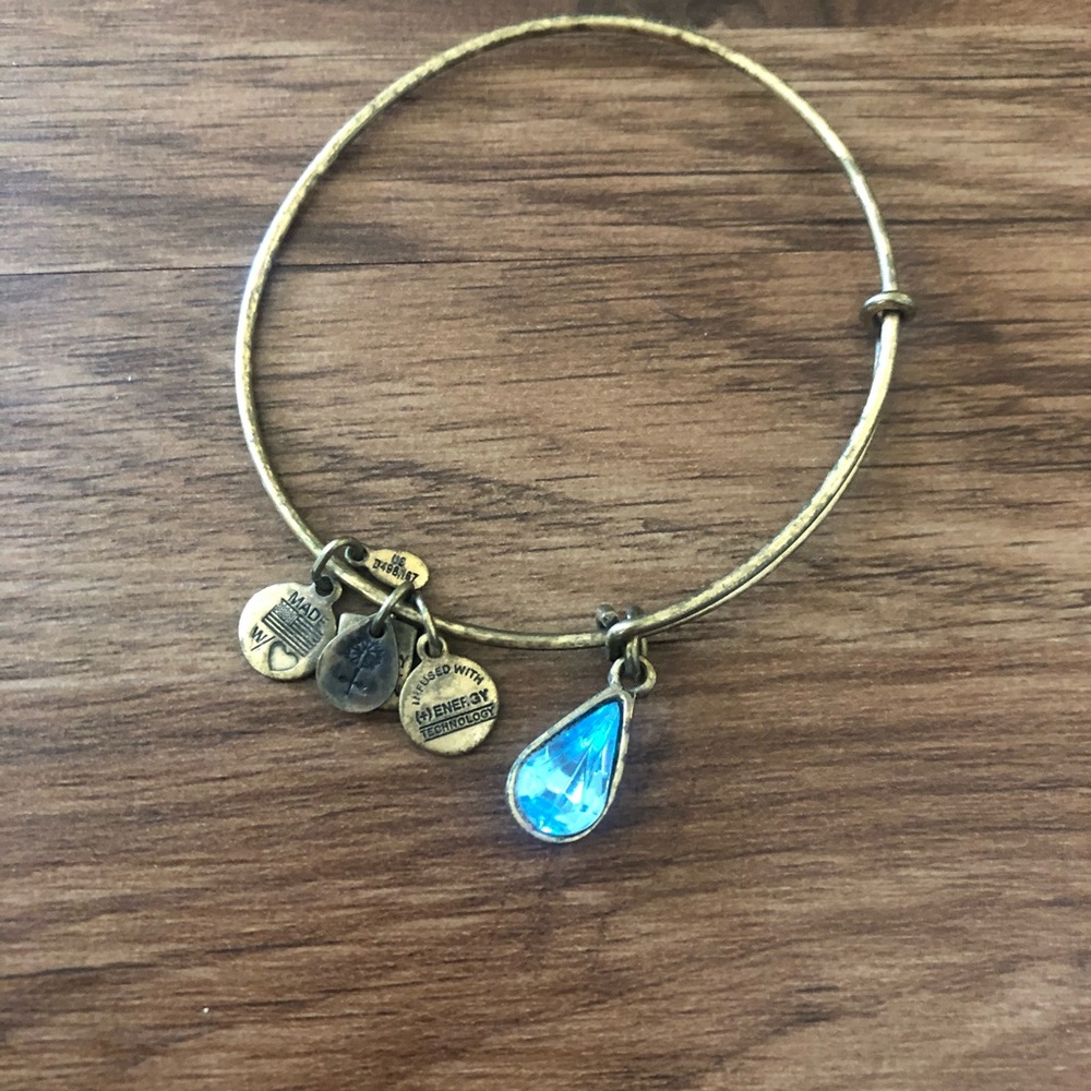 Alex and Ani water droplets bangle bracelet